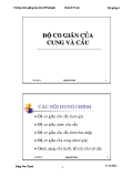 Bài giảng Kinh tế vi mô: Độ co giãn của cung và cầu - Đặng Văn Thanh