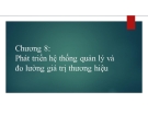 Bài giảng Quản trị thương hiệu - Chương 8: Phát triển hệ thống quản lý và đo lường giá trị thương hiệu