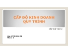 Thuyết trình: Cấp độ kinh doanh quy trình