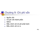 Bài giảng Quản trị tài chính - Chương 9: Chi phí vốn