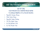 Thuyêt trình: Quản trị sản phẩm tài chính phái sinh và hoạt động của ngân hàng