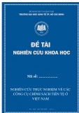 Đề tài nghiên cứu khoa học: Nghiên cứu thực nghiệm về các công cụ chính sách tiền tệ ở Việt Nam