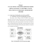 Nghiên cứu khoa học đề tài: Giải pháp nâng cao hiệu quả hoạt động của Hệ thống Kiểm soát nội bộ tại Hội sở Ngân hàng thương mại cổ phần Xuất nhập khẩu Thành phố Hồ Chí Minh