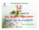 Thuyết trình: Thành lập, quảng bá Quỹ “BUD’S và cộng đồng” Sự kiện “Vui Tết cùng BUD’S”