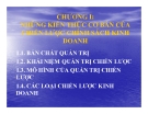 Bài giảng Quản trị chiến lược - Chương 1: Những kiến thức cơ bản của chiến lược chính sách kinh doanh