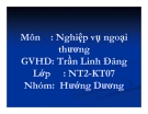 Thuyết trình Nghiệp vụ ngoại thương: Thẻ thanh toán