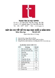 Hướng dẫn giải chi tiết đề thi Đại học môn Hóa khối A năm 2014 (Mã đề 825)
