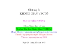 Bài giảng Đại số tuyến tính: Chương 3 - ThS. Nguyễn Phương