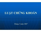 Bài giảng Luật chứng khoán (11 chương)