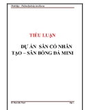 Tiểu luận Thiết lập và thẩm định dự án đầu tư: Dự án sân cỏ nhân tạo – sân bóng đá mini