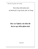 Tiểu luận Thiết lập và thẩm định dự án đầu tư: Dự án Rạp chiếu phim mini tại thành phố Long Xuyên, tỉnh An Giang