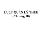 Bài giảng Thuế: Chương 10 - TS. Nguyễn Văn Nhơn