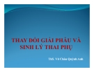 Bài giảng Thay đổi giải phẫu và sinh lý thai phụ - ThS. Võ Châu Quỳnh Anh