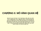 Bài giảng Quản trị cơ sở dữ liệu - Chương 2: Mô hình quan hệ