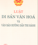 Văn bản hướng dẫn thi hành và Luật di sản văn hóa: Phần 1