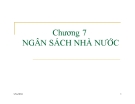 Bài giảng Lý thuyết tài chính - Chương 7: Ngân sách nhà nước