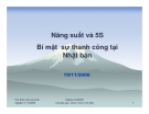 Bài giảng Năng suất và 5S bí mật sự thành công tại Nhật Bản