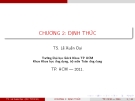 Bài giảng Đại số tuyến tính: Chương 2 - Lê Xuân Đại