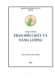 Giáo trình Trao đổi vật chất và năng lượng: Phần 1 - Mai Xuân Lương