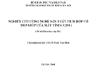 Đề tài khoa học cấp bộ: Nghiên cứu công nghệ sản xuất tích hợp có trợ giúp máy tính (CIM)