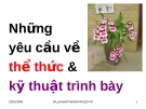 Bài giảng Văn bản quản lý hành chính Việt Nam: Những yêu cầu về thể thức và kỹ thuật trình bày - TS. Lưu Kiếm Thanh