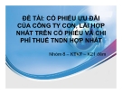 Thuyết trình: Cổ phiếu ưu đãi của công ty con, lãi hợp nhất trên cổ phiếu và chi phí thuế TNDN hợp nhất