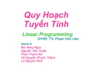 Thuyết trình: Quy hoạch tuyến tính