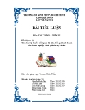 Tiểu luận Tài chính tiền tệ: Tóm lượt lý thuyết mối quan hệ giữa kết quả kinh doanh của doanh nghiệp và thị giá chứng khoán