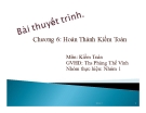Thuyết trình: Hoàn thành kiểm toán