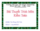 Thuyết trình: Kiểm toán tiền