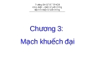 Bài giảng Kỹ thuật điện tử: Chương 4 - Lại Nguyễn Duy