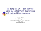 Bài giảng Tác động của CNTT tiên tiến vào công tác kế toán/kinh doanh trong môi trường ERP/e-commerce - PGS.TS. Đỗ Phúc Khoa