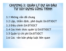 Bài giảng Luật xây dựng - Chương 3: Quản lý dự án đầu tư xây dựng công trình