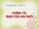 Bài Chính tả: Tập chép: Bạn của Nai Nhỏ. Phân biệt ng/ngh, tr/ch, dấu hỏi/dấu ngã - Bài giảng điện tử Tiếng việt 2 - GV.Ng.T.Tú