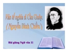 Bài giảng Ngữ văn 11 tuần 6: Văn tế nghĩa sĩ Cần Giuộc