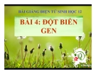 Bài giảng Sinh học 12 bài 4: Đột biến gen