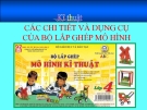 Bài giảng Kỹ thuật 4 bài 14: Các chi tiết và dụng cụ của bộ lắp ghép mô hình kỹ thuật