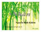 Bài giảng Ngữ văn 10 tuần 14: Nhàn