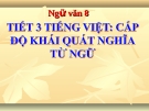 Slide bài Cấp độ khái quát của nghĩa từ ngữ - Ngữ văn 8 - GV.Nguyễn N.Minh