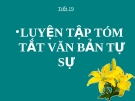 Bài giảng Ngữ văn 8 bài 5: Luyện tập tóm tắt văn bản tự sự