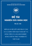 Đề tài khoa học: Mối quan hệ giữa độ nhạy cảm của lượng tiền mặt nắm giữ và dòng tiền của doanh nghiệp – bằng chứng thực nghiệm từ Việt Nam