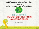 Báo cáo chuyên đề Du lịch sinh thái rừng amazon ở Brazil