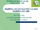 Tiểu luận: Nguyên nhân biến đổi khí hậu