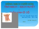 Bài giảng Giải phẫu: Động mạch dưới đòn tĩnh mạch–bạch huyết–thần kinh ở cổ - THS.BS. Nguyễn Ngọc Ánh