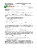 Đề thi thử Đại học, Cao đẳng môn Vật lí năm 2009 (Mã đề 132) - THPT Trần Phú