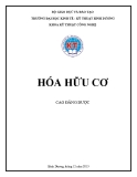 Giáo trình Hóa hữu cơ - ĐH Kinh tế Kỹ thuật Bình Dương