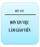 Một số mẫu đơn xin việc làm giáo viên