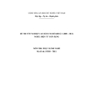 Đề thi thực hành Điện tử dân dụng năm 2012 (Mã đề TH11)