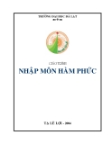 Giáo trình Nhập môn Hàm thức - Tạ Lê Lợi