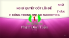 Bài giảng Những bí quyết cốt lỗi để thành công trong online marketing - Phạm Đình Tuấn